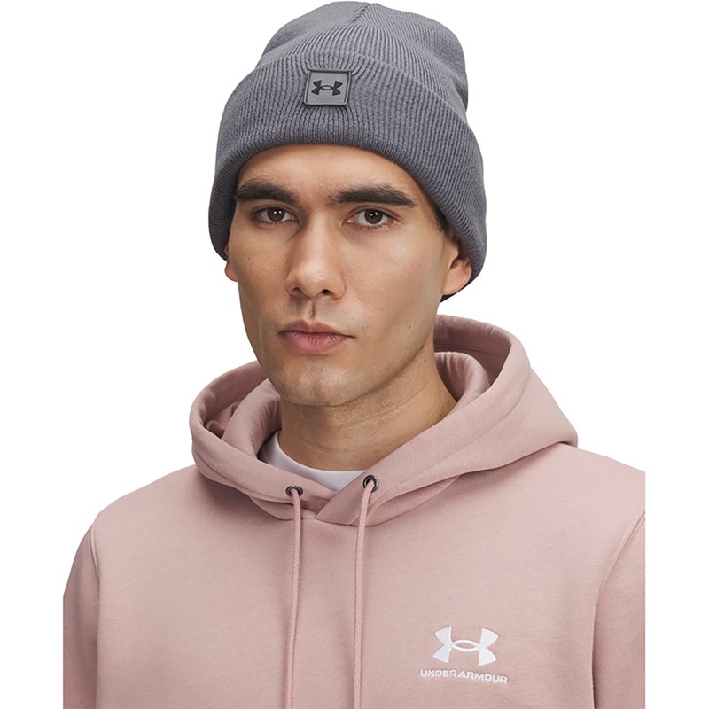 Under Armour 1373155026OSFM Halftime Cuff Beanie - Castlerock & Black