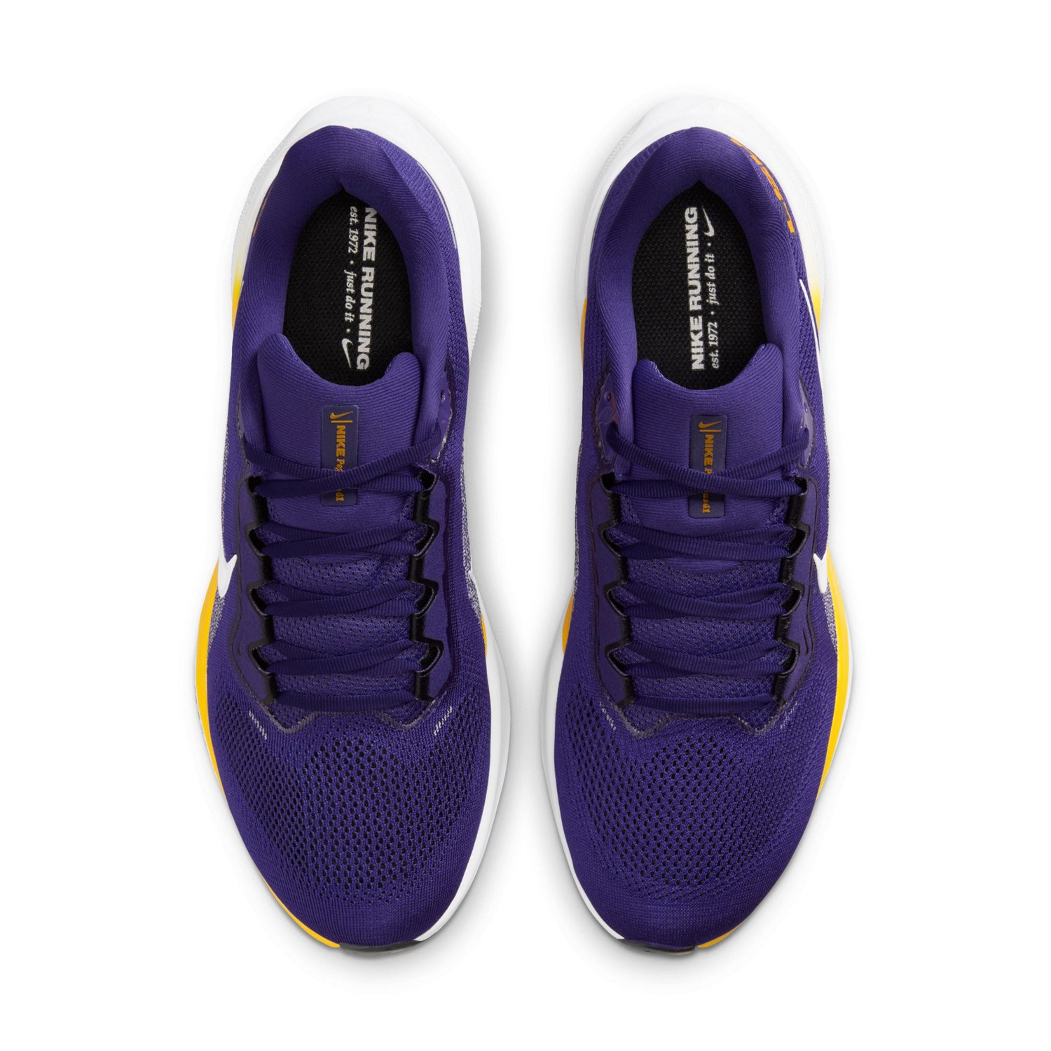 Nike Adults' Louisiana State University Pegasus 41 Running Shoes - view number 5