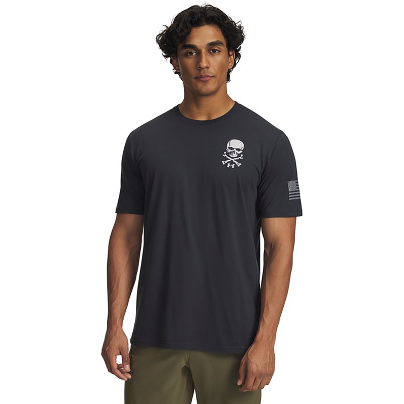 Under Armour Freedom Military Skull Short-Sleeve T-Shirt for Men - Anthracite