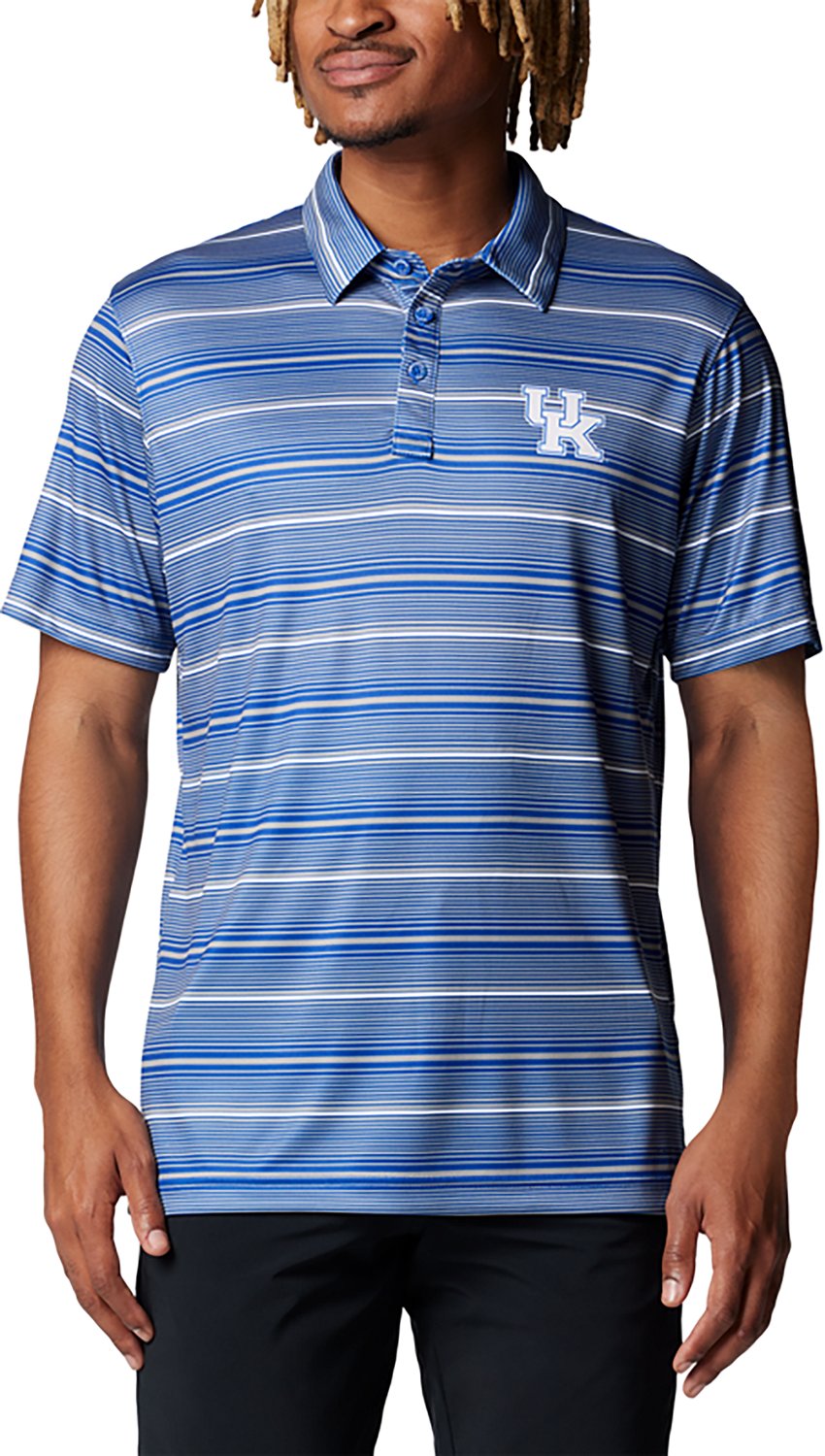 Columbia Kentucky Wildcats PFG Super Terminal Tackle Omni-Shade Stripe Polo