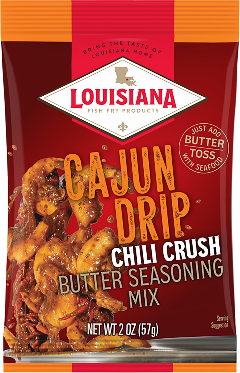 Louisiana Fish Fry Products Cajun Drip Chili Crush Seasoning Mix