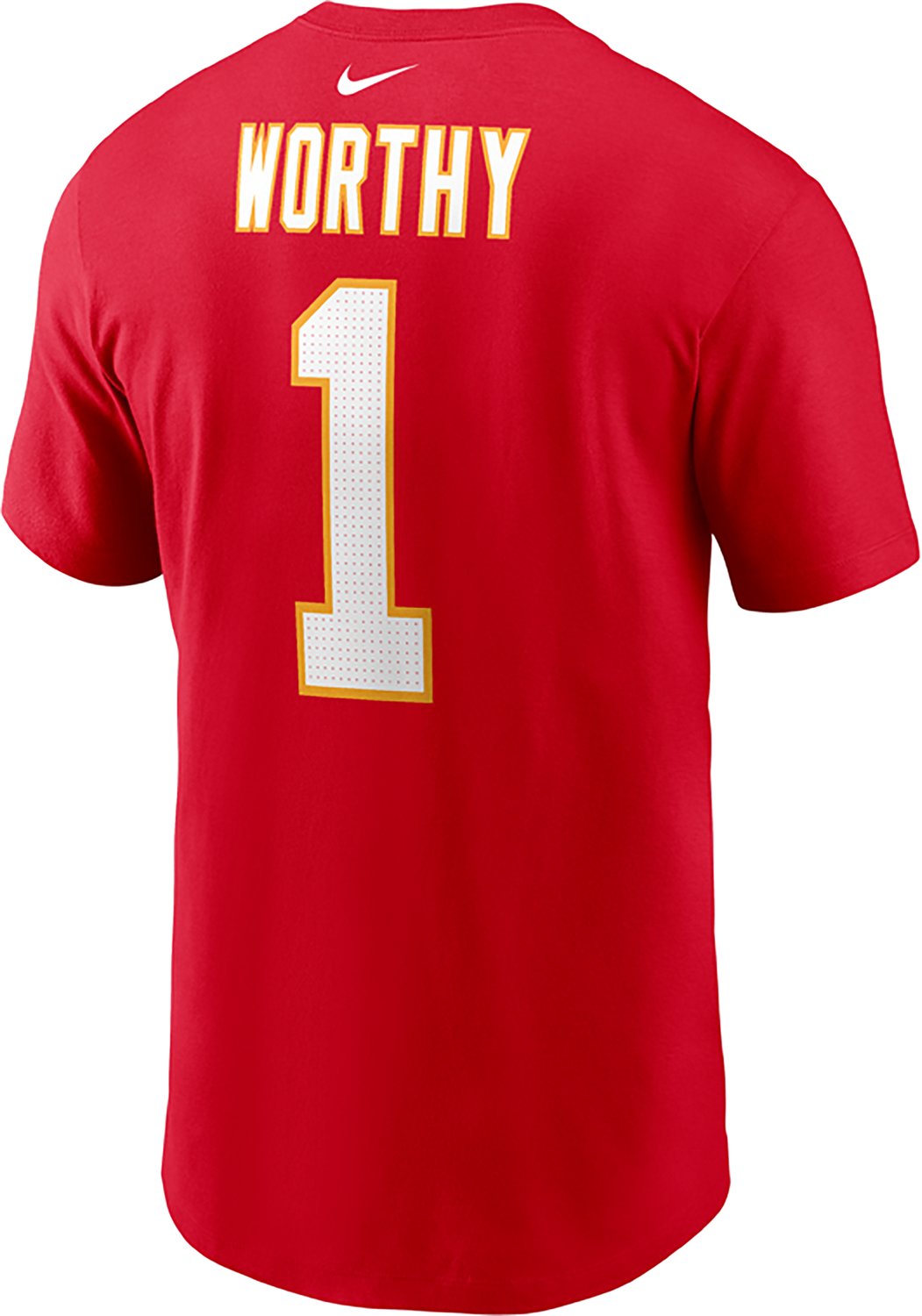 Nike Men's Kansas City Chiefs Xavier Worthy #1 Graphic T-shirt - view number 2