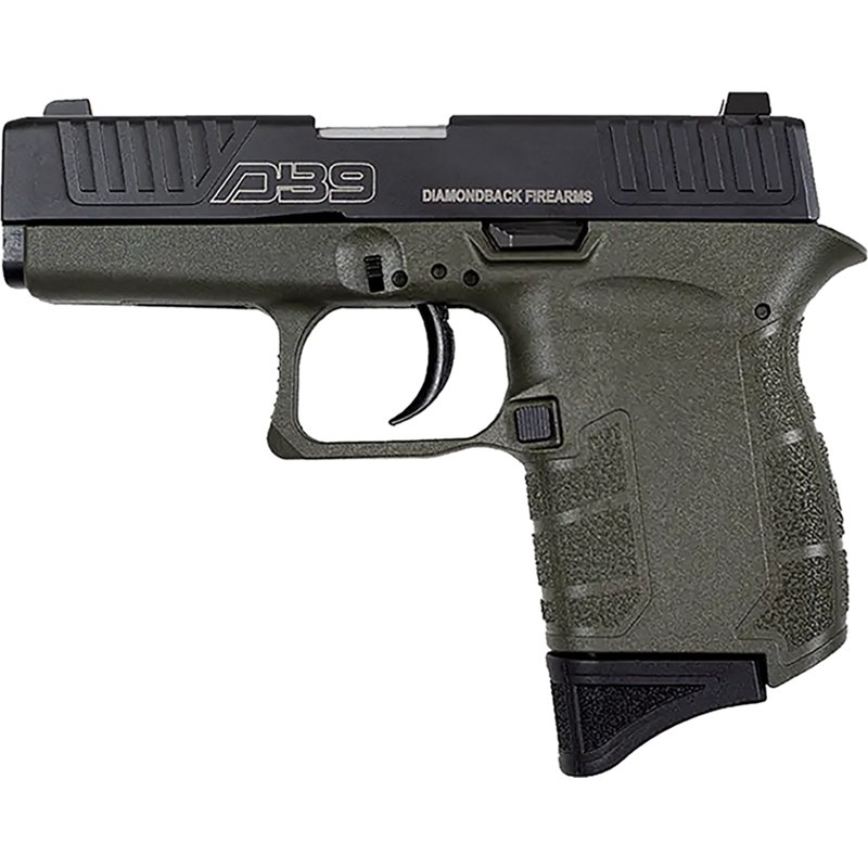 Diamondback Firearms DB9 Gen4 Semi-Auto Pistol - Black - Olive Drab Green