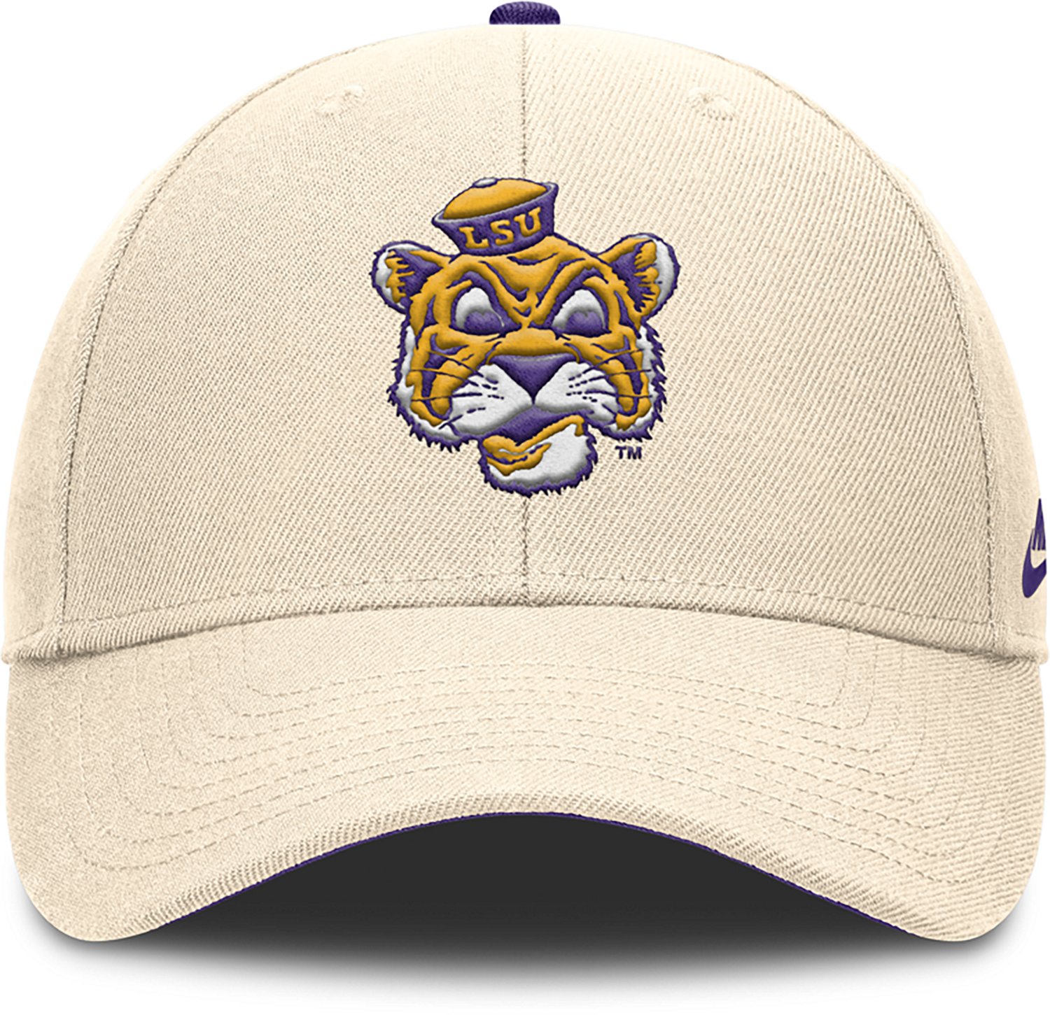 Nike Men's LSU Dri-FIT Rise Legacy Vault Logo Structured Adjustable Cap - view number 4