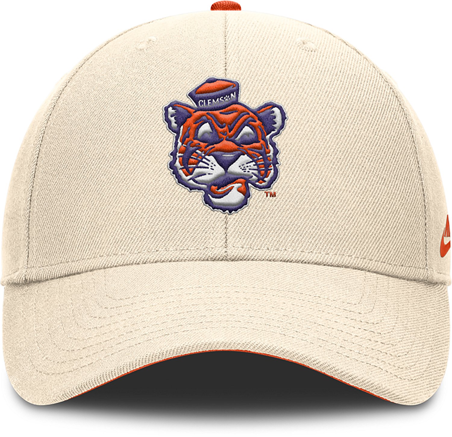 Nike Men's Clemson Dri-FIT Rise Legacy Vault Logo Structured Adjustable Cap - view number 2