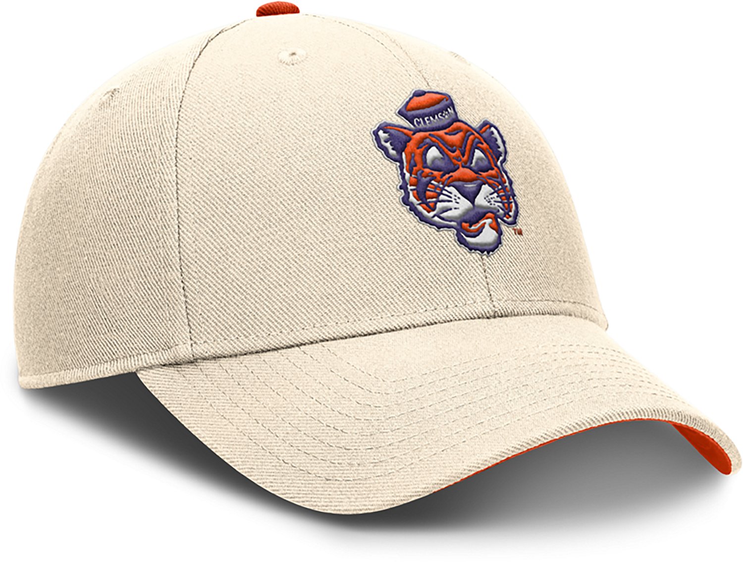 Nike Men's Clemson Dri-FIT Rise Legacy Vault Logo Structured Adjustable Cap - view number 3