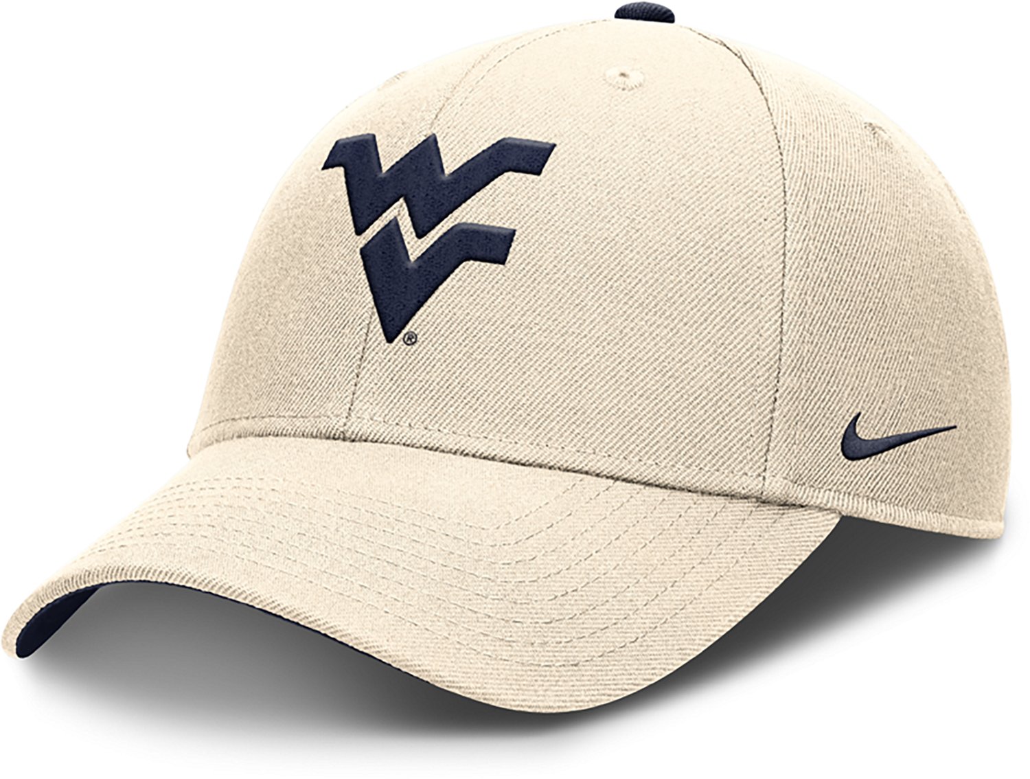 Nike Men's West Virginia Dri-FIT Rise Primetime Primary Logo Structured Adjustable Cap - view number 6