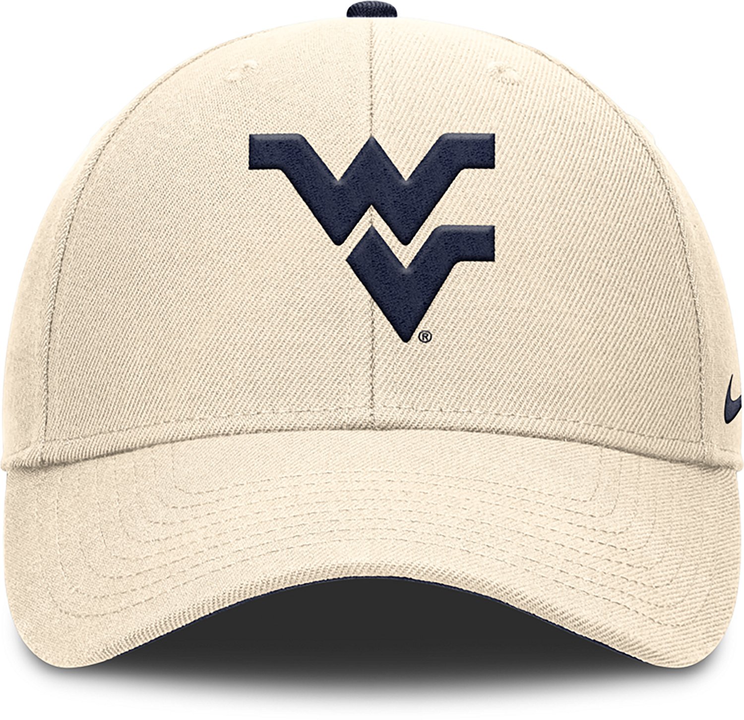 Nike Men's West Virginia Dri-FIT Rise Primetime Primary Logo Structured Adjustable Cap - view number 7