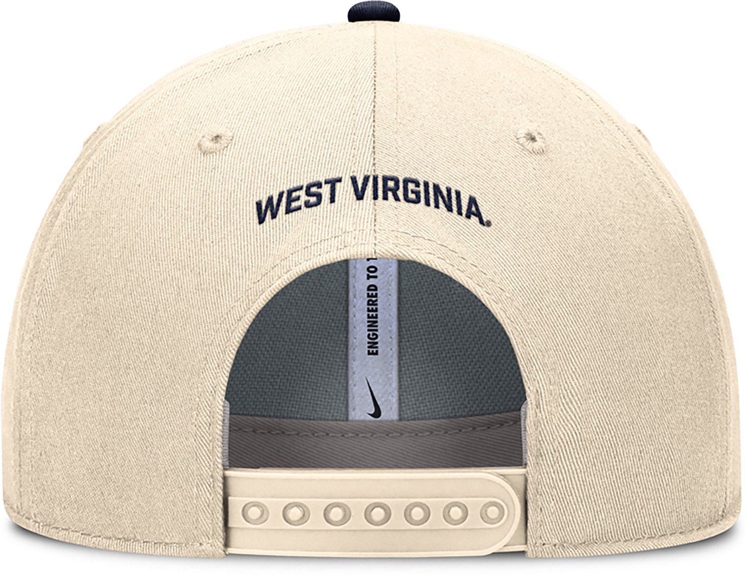 Nike Men's West Virginia Dri-FIT Rise Primetime Primary Logo Structured Adjustable Cap - view number 4