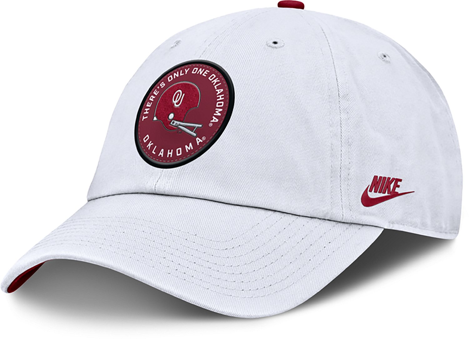 Nike Men's Oklahoma Legacy Football Helmet Logo Unstructured Adjustable Club Cap - view number 5