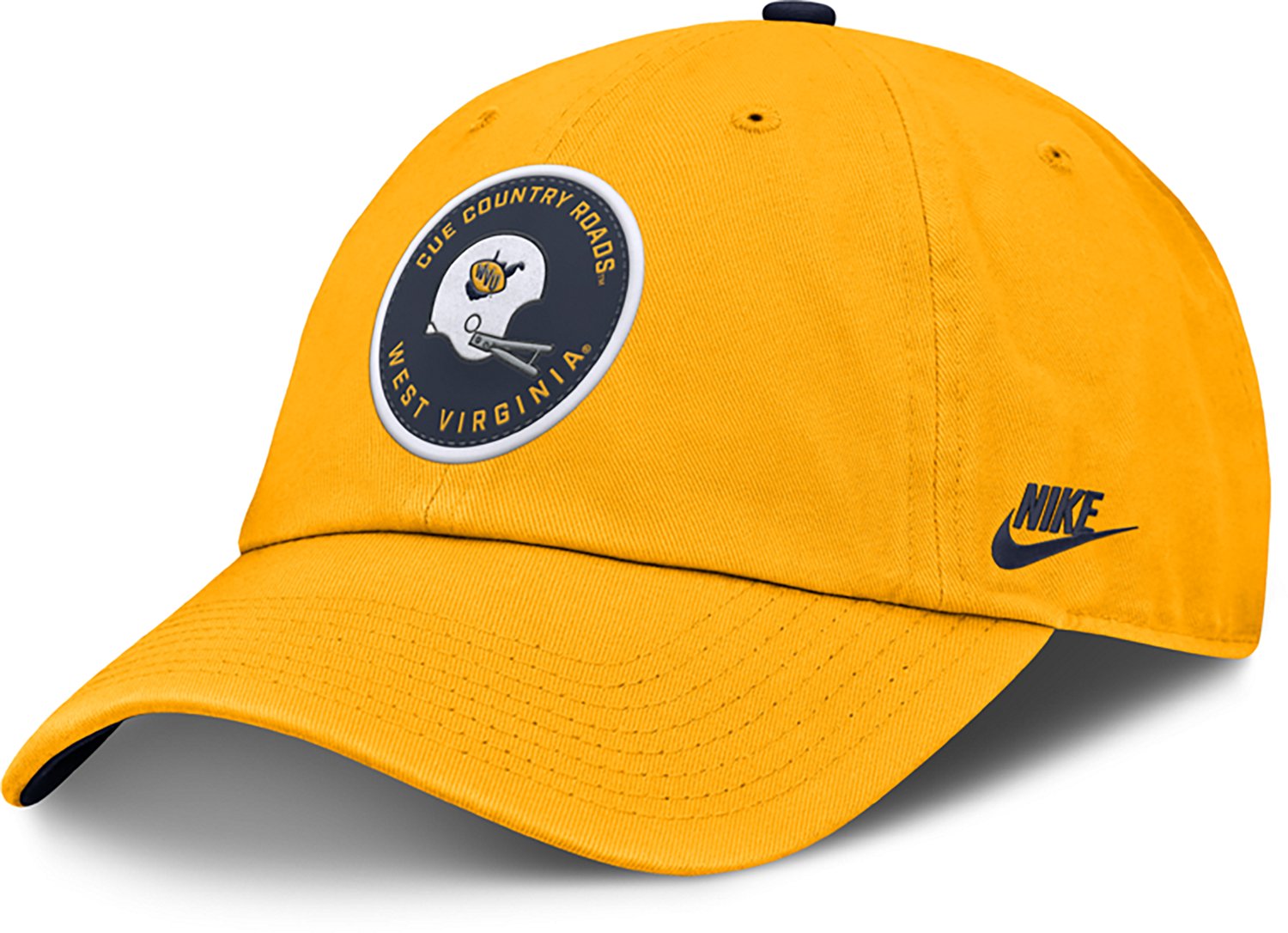 Nike Men's West Virginia Legacy Football Helmet Logo Unstructured Adj Club Cap - view number 5