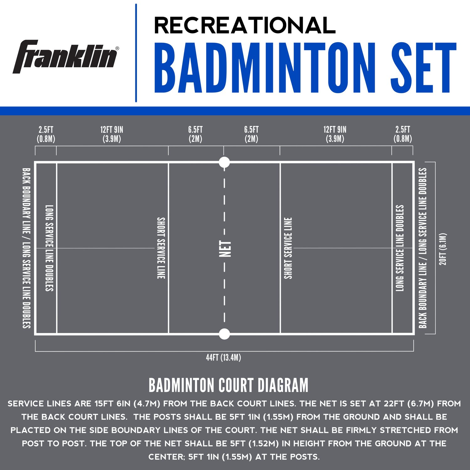 Franklin Sports Recreational Badminton and Volleyball Set                                                                        - view number 8