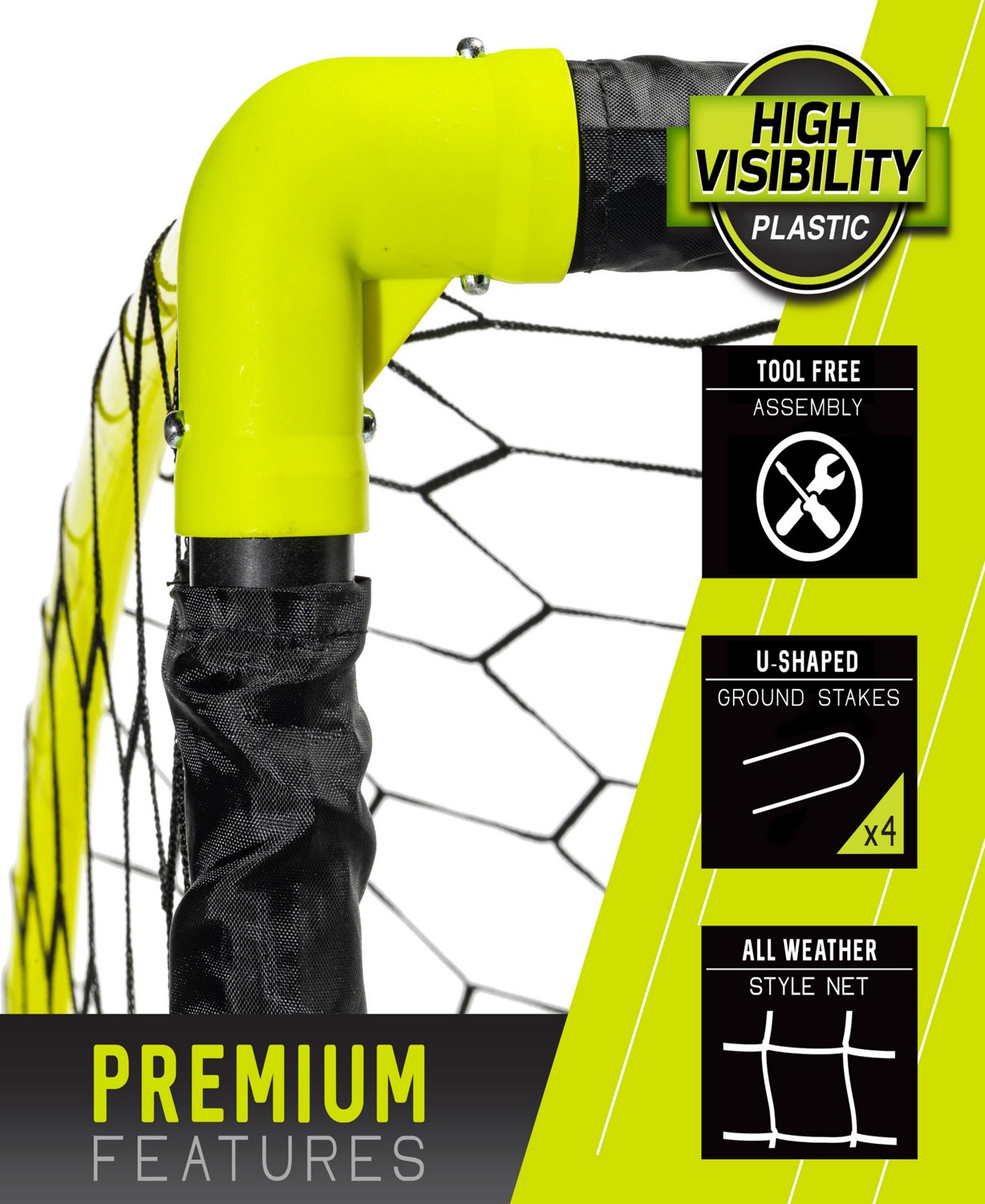 Franklin 4 ft x 6 ft Black Hawk Portable Soccer Goal - view number 4