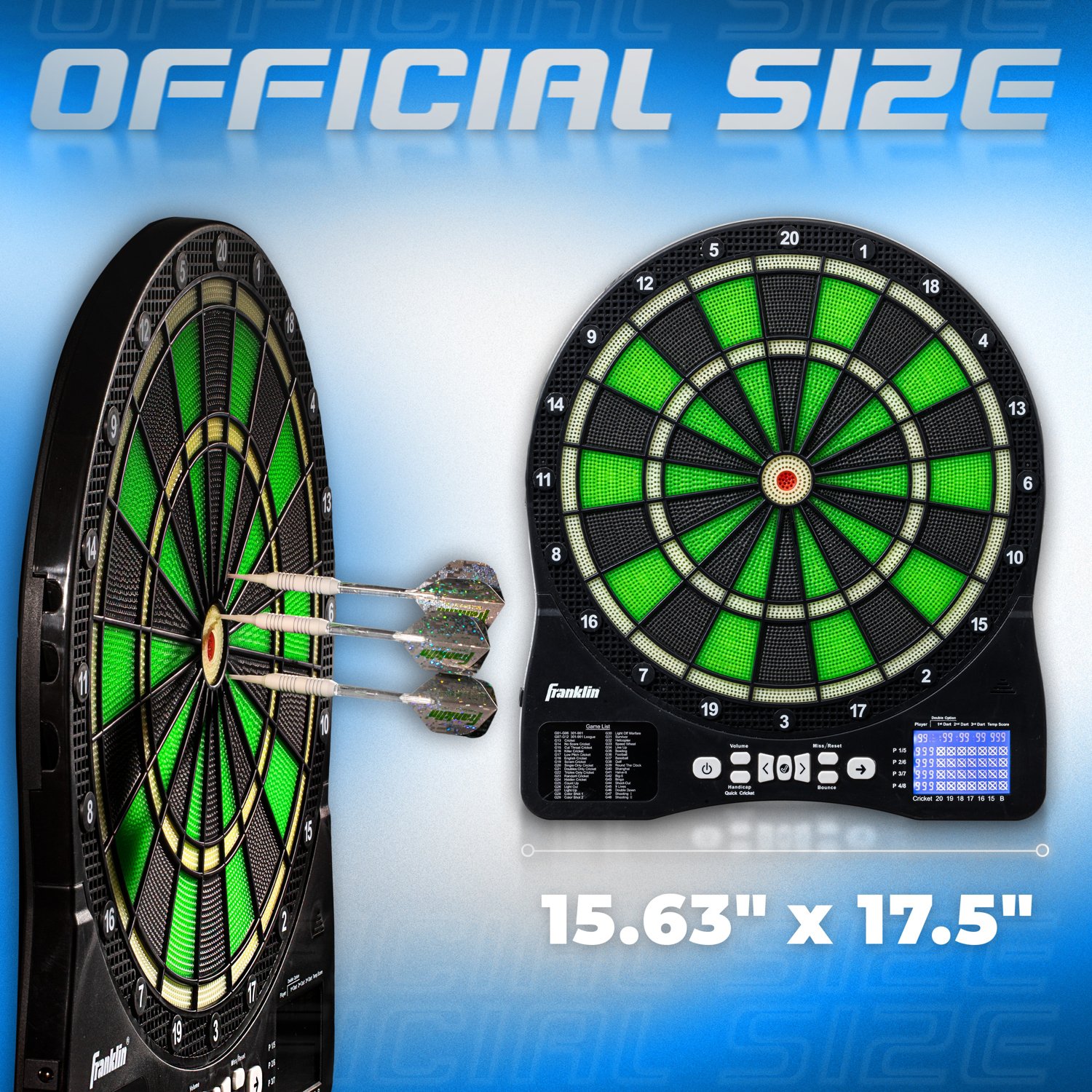 Franklin Light-Up Electronic Dart Board Set - view number 2
