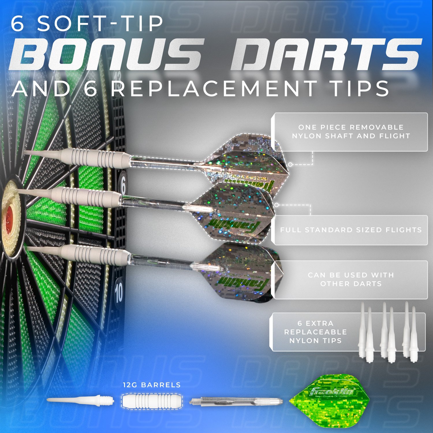 Franklin Light-Up Electronic Dart Board Set - view number 5