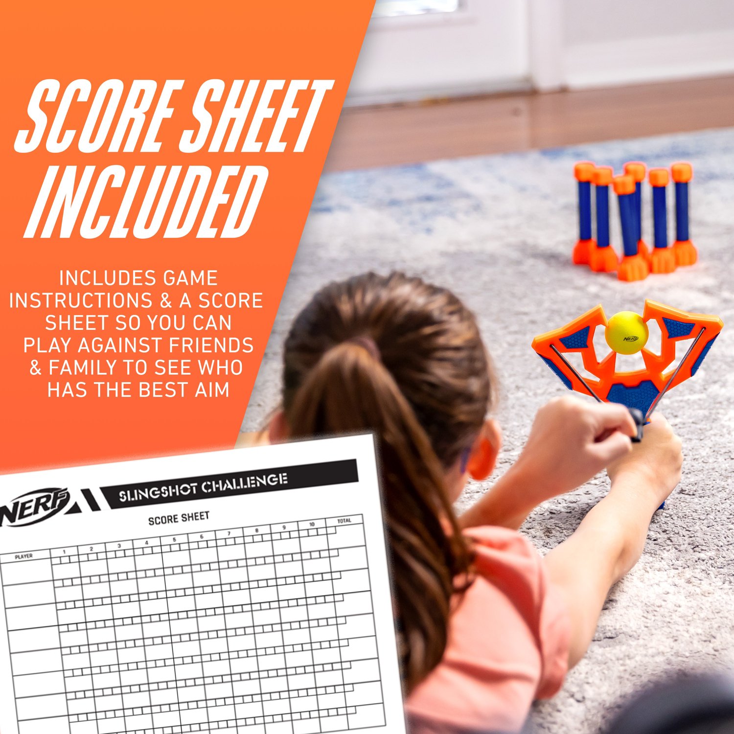 NERF Slingshot Challenge Kids Slingshot Bowling Game                                                                             - view number 4