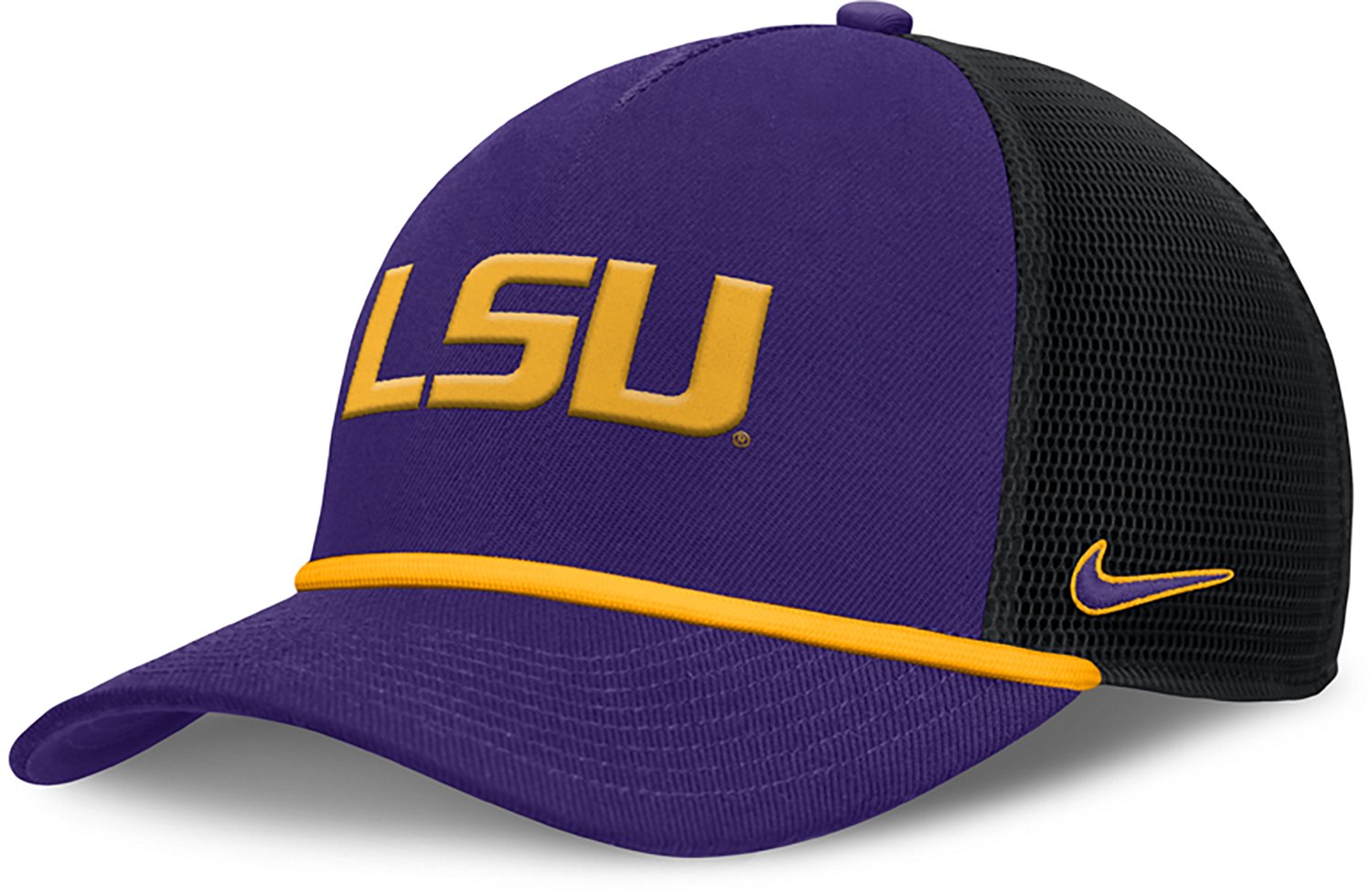 Nike Men's LSU Rise Primetime Primary Logo Trucker Cap