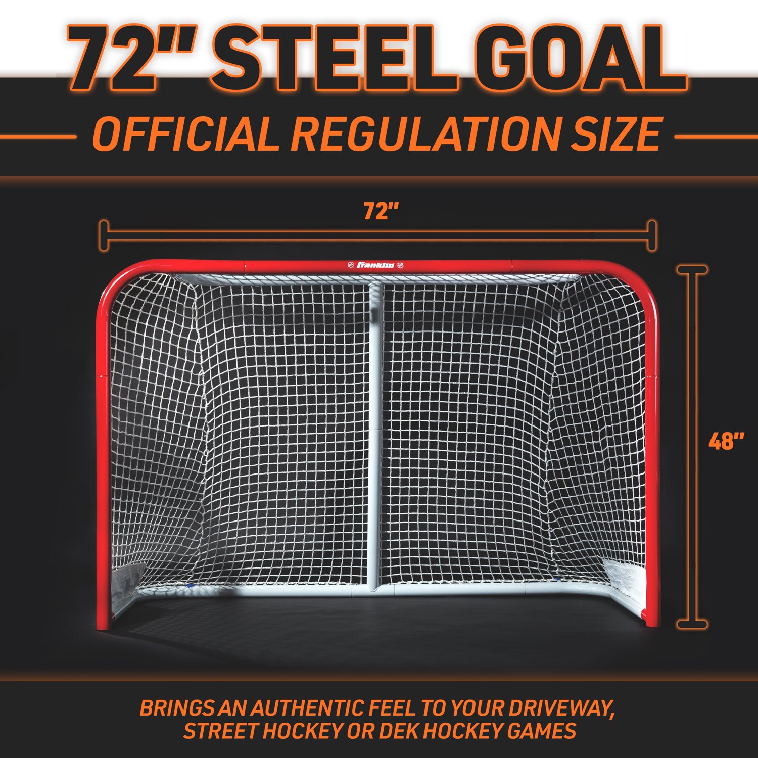 Franklin NHL HX Pro 72 in Championship Steel Hockey Goal - view number 2