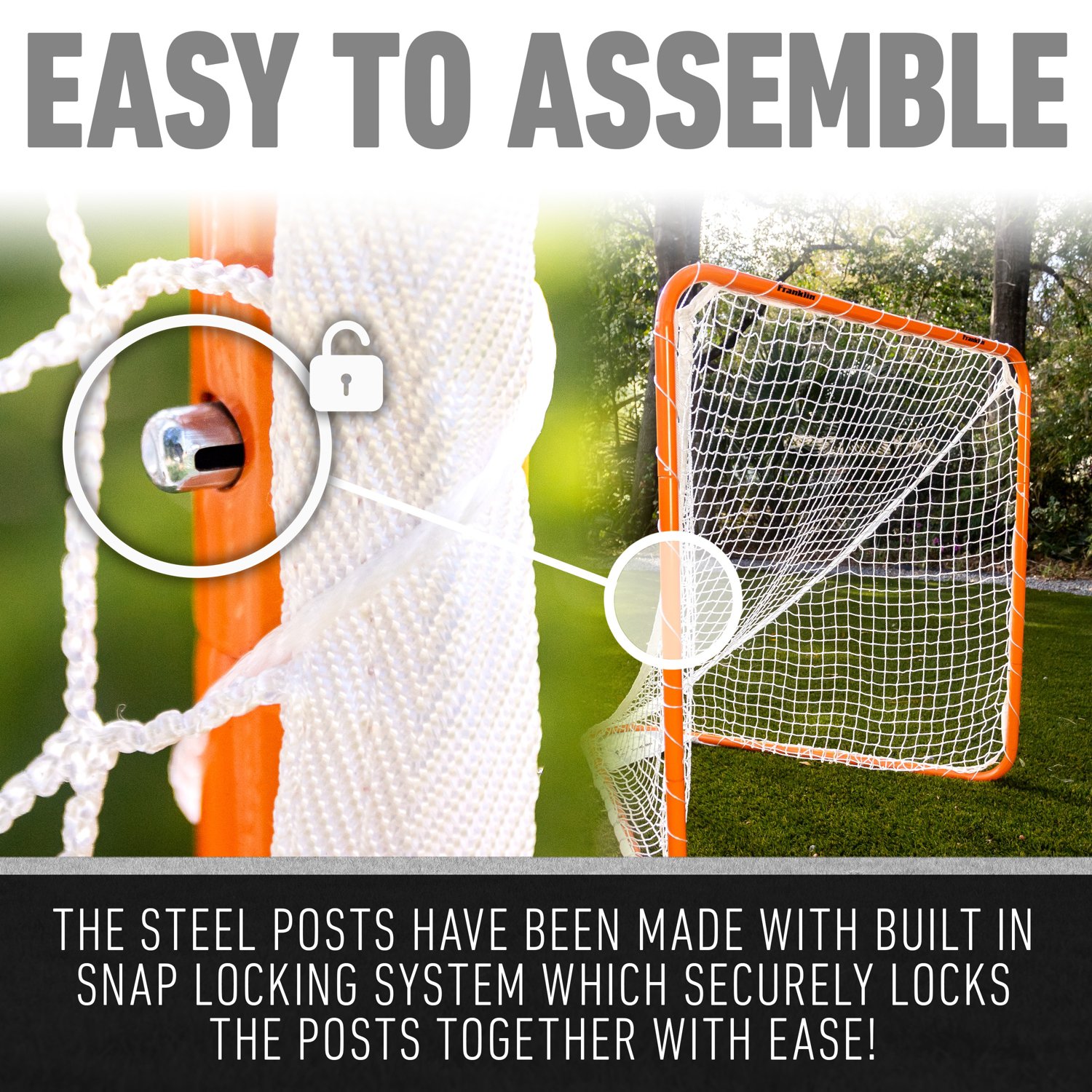 Franklin 4 ft x 4 ft Mini Lacrosse Goal - view number 6