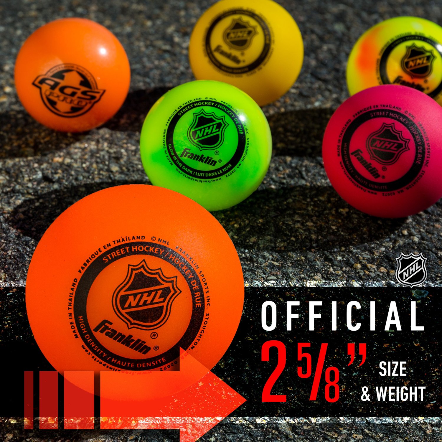 Franklin High-Density Street Hockey Balls 3-Pack                                                                                 - view number 2