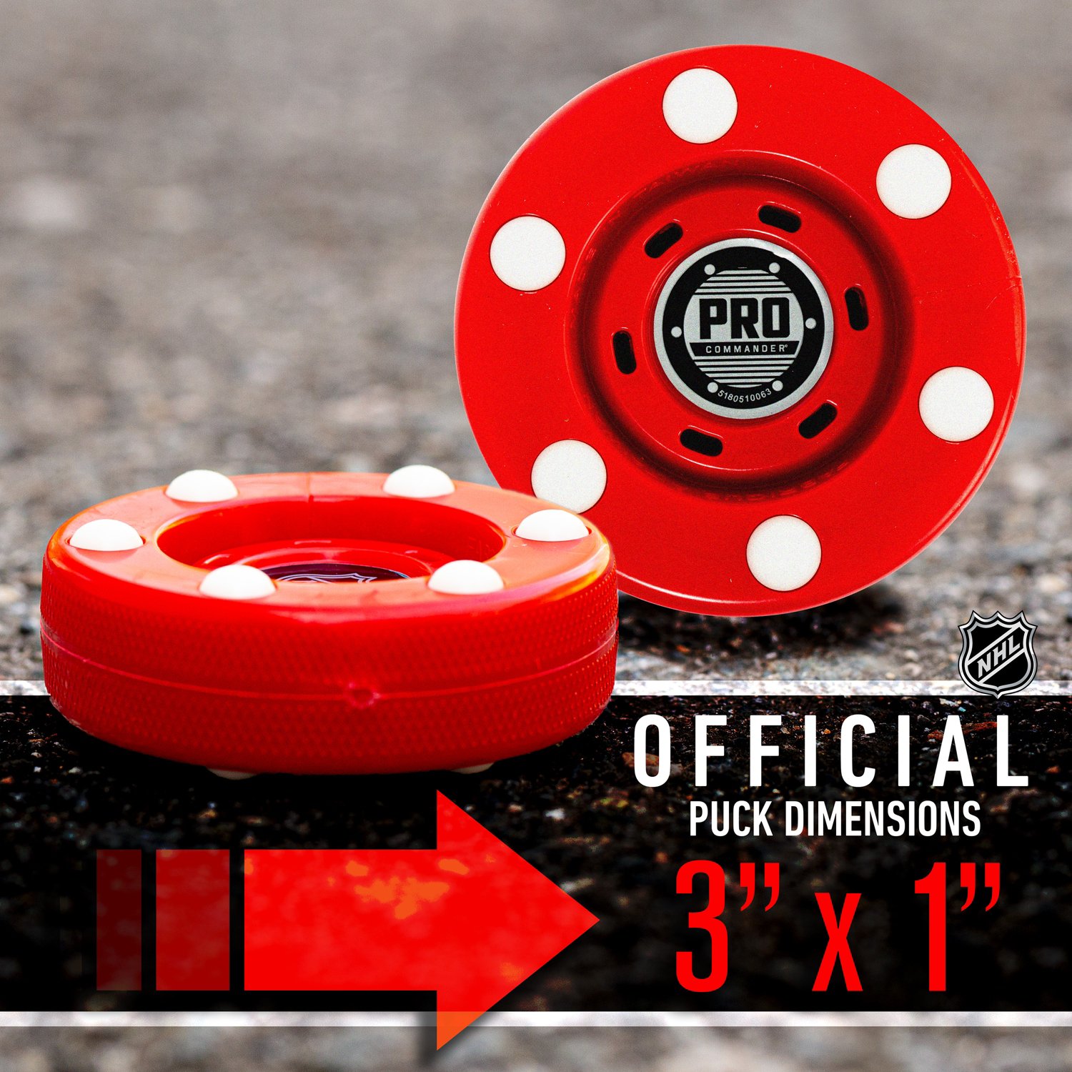 Franklin Kids' NHL Pro Commander Street Hockey Puck                                                                              - view number 2