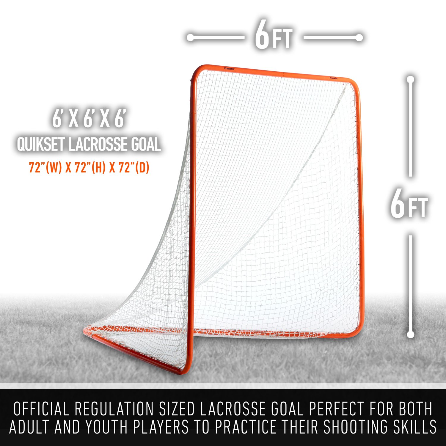 Franklin Sports Quikset 6 ft x 6 ft x 6 ft Lacrosse Goal - view number 2