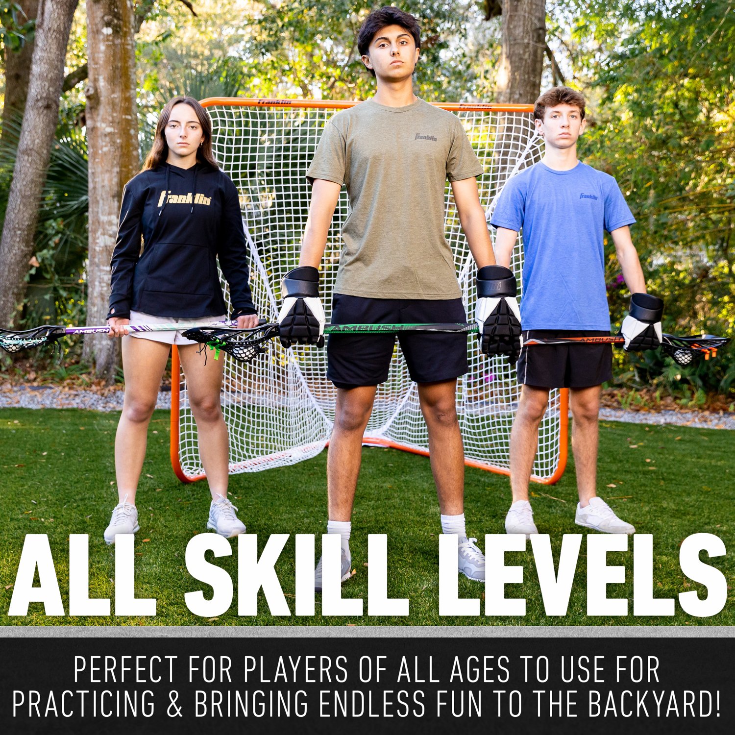 Franklin Sports Quikset 6 ft x 6 ft x 6 ft Lacrosse Goal - view number 3