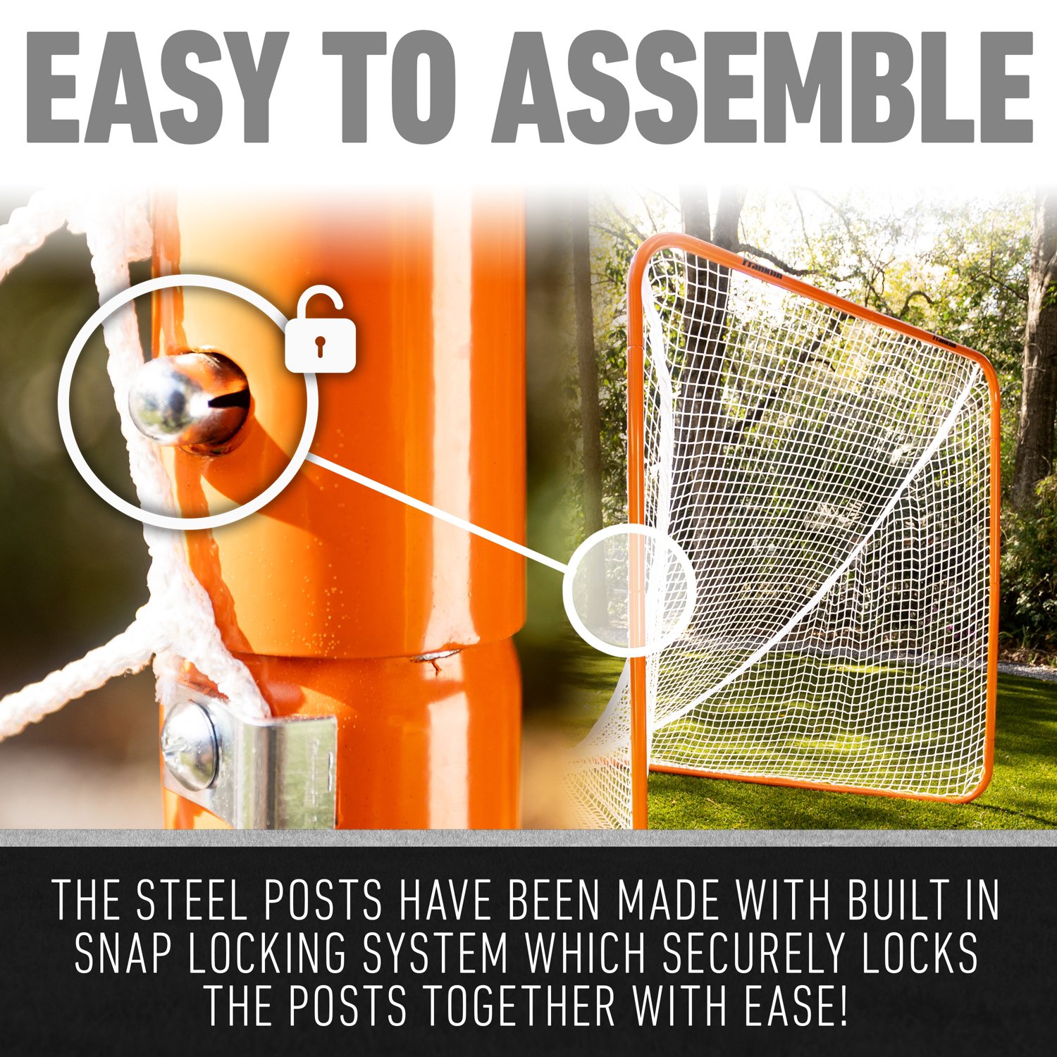 Franklin Sports Quikset 6 ft x 6 ft x 6 ft Lacrosse Goal - view number 6