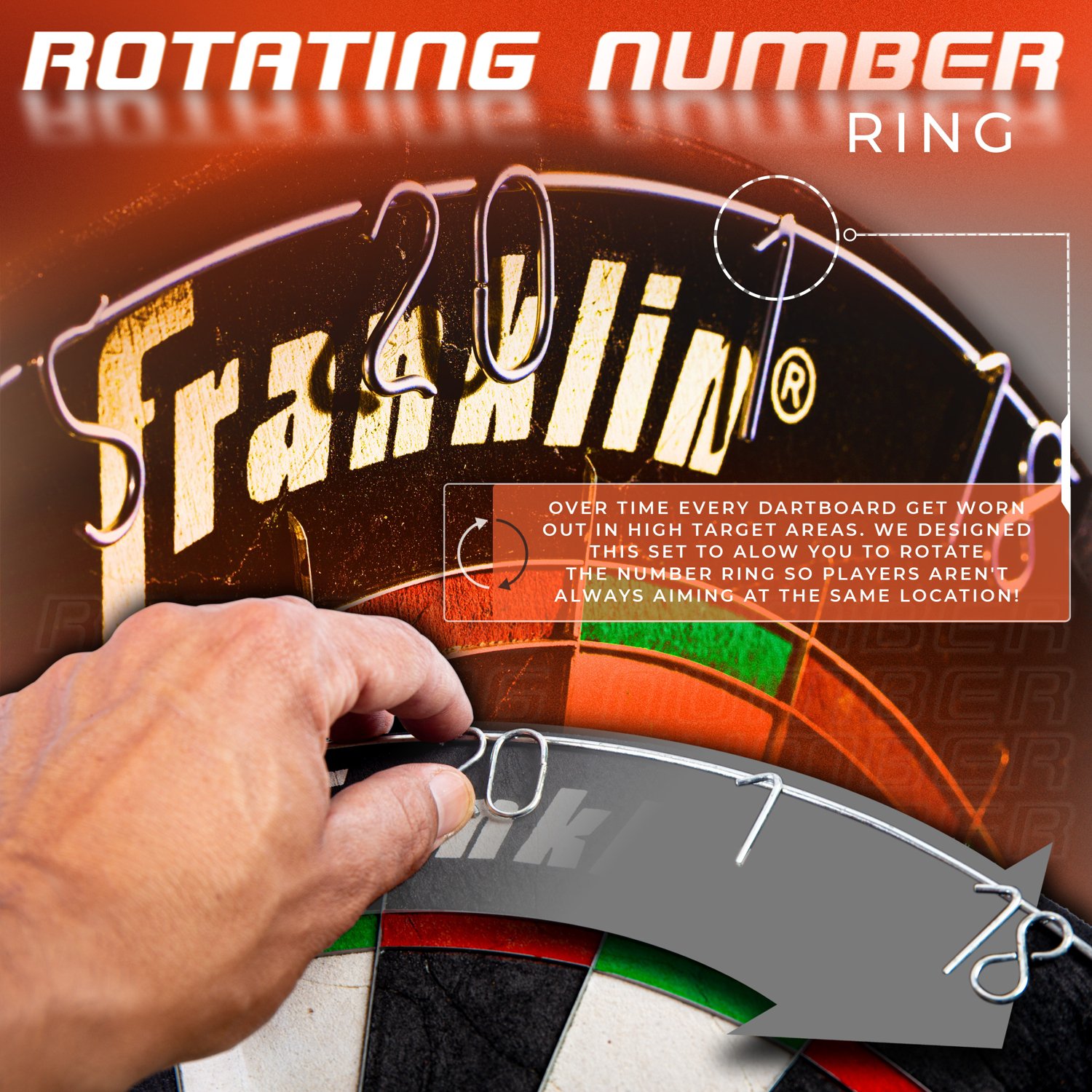 Franklin Sports Grade A Professional Dartboard - view number 4