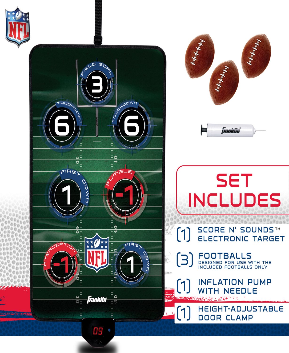 Franklin NFL Score N’ Sounds Football Target - view number 2