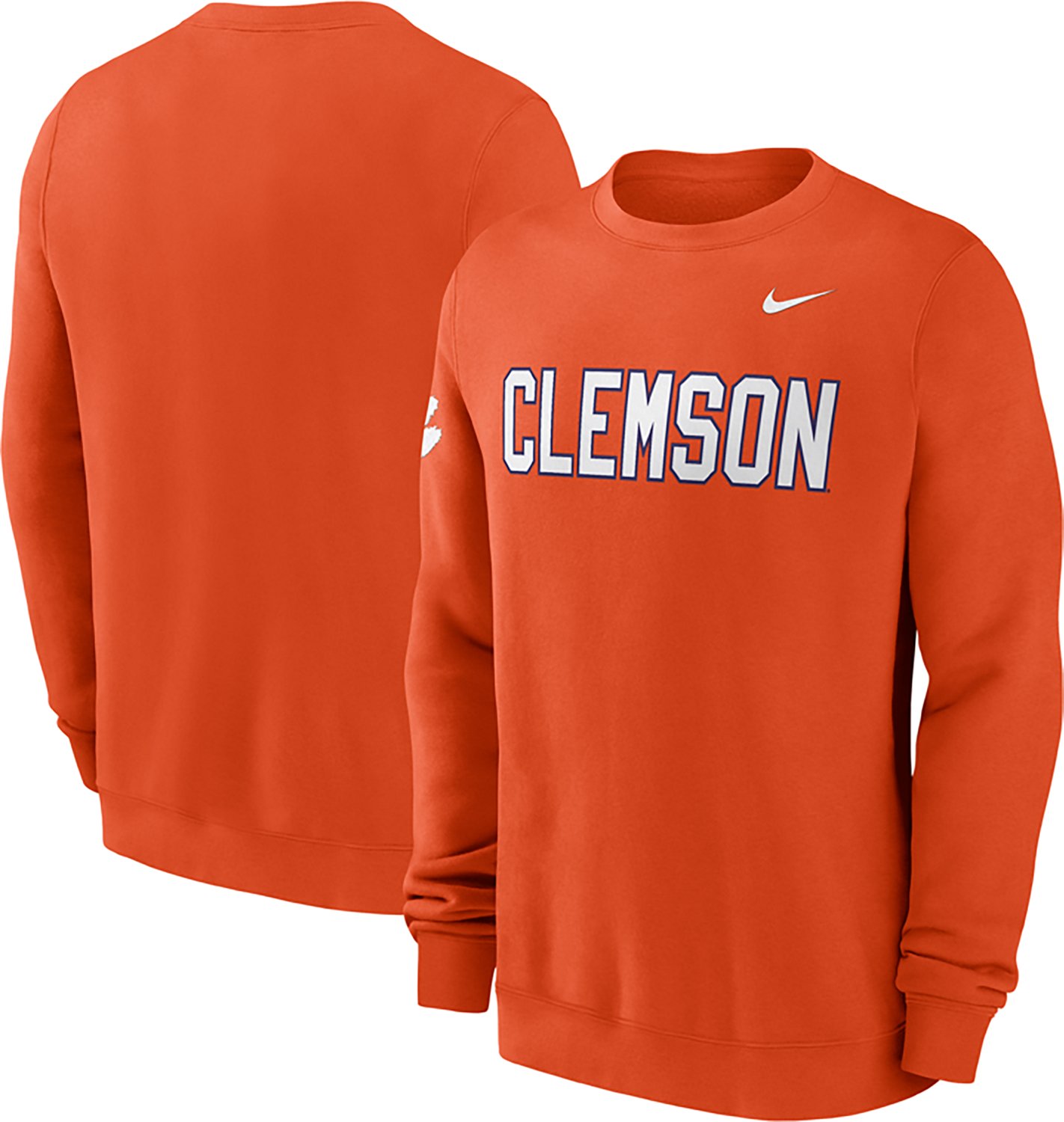 Nike Men's Clemson Block Team Fleece Club Crew - view number 3