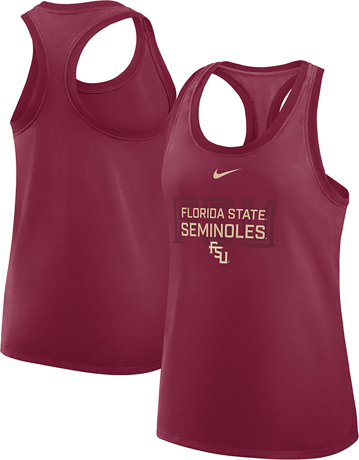 Nike Women's Florida State Team Over Primary Logo Racerback Tank Top - view number 3