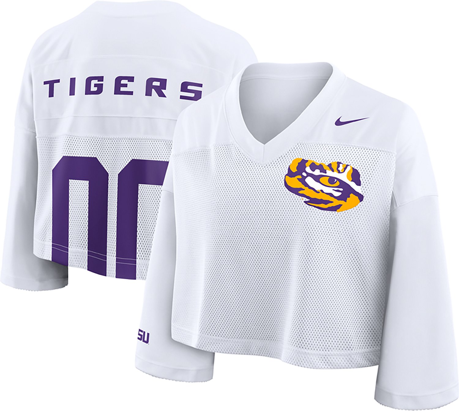 Nike Women's LSU Crop Football Jersey - view number 3