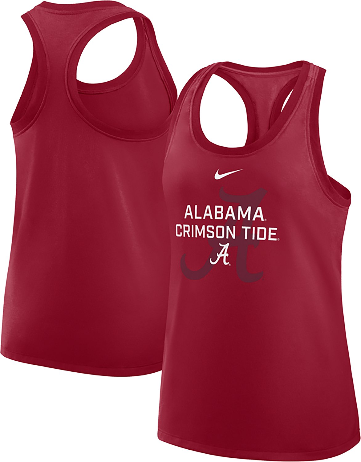 Nike Women's Alabama Team Over Primary Logo Racerback Tank Top - view number 3