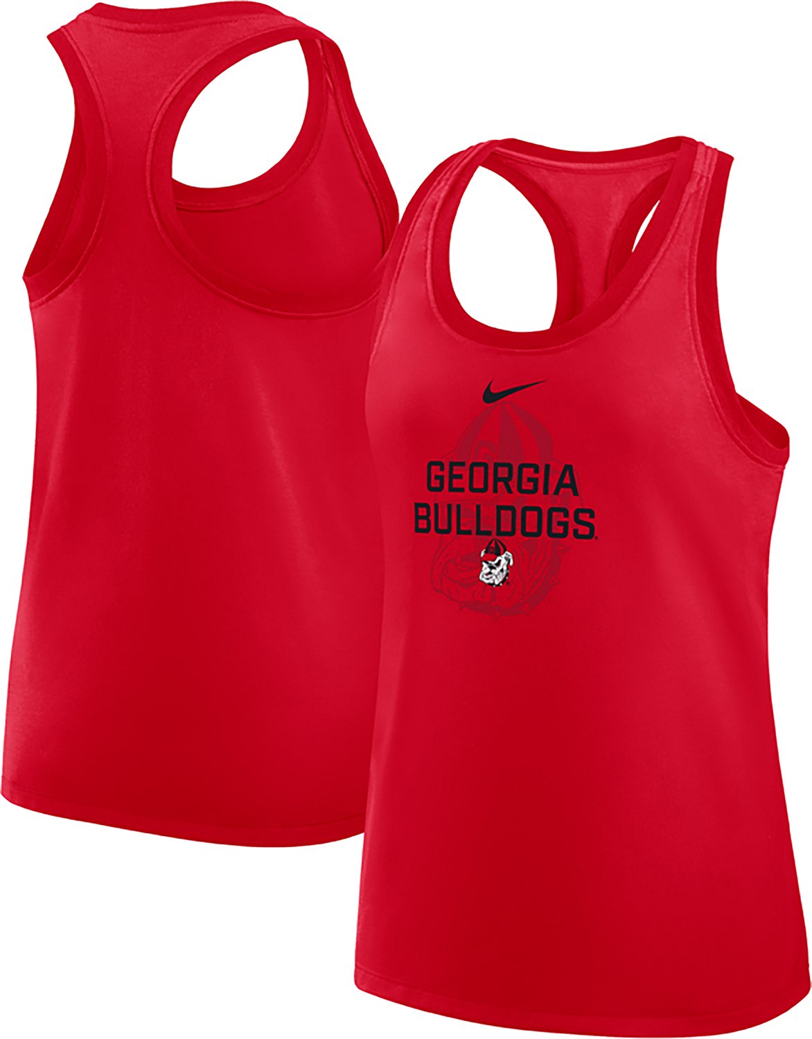 Nike Women's Georgia Team Over Primary Logo Racerback Tank Top - view number 3