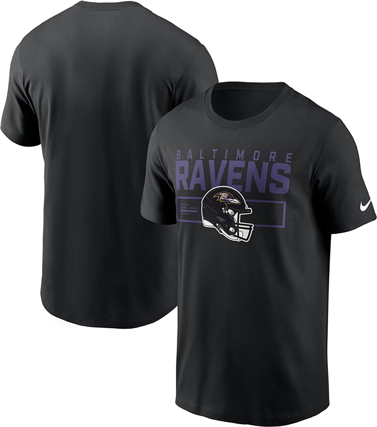 Nike Men's Ravens Helmet Essential T-shirt - view number 3