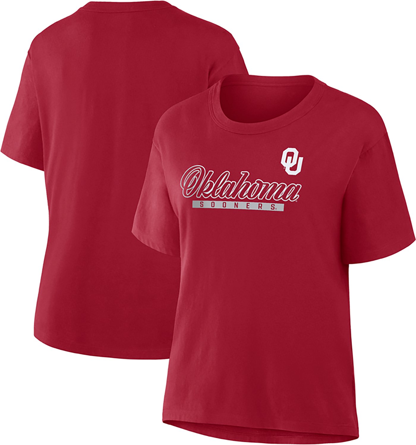 Fanatics Women's Oklahoma Script Bar Legacy Cotton T-shirt - view number 3