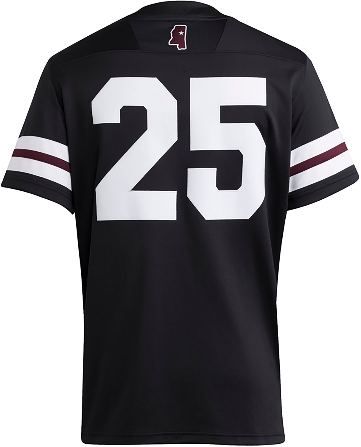 adidas Men's Mississippi State University All Black Strategy Football Jersey - view number 2