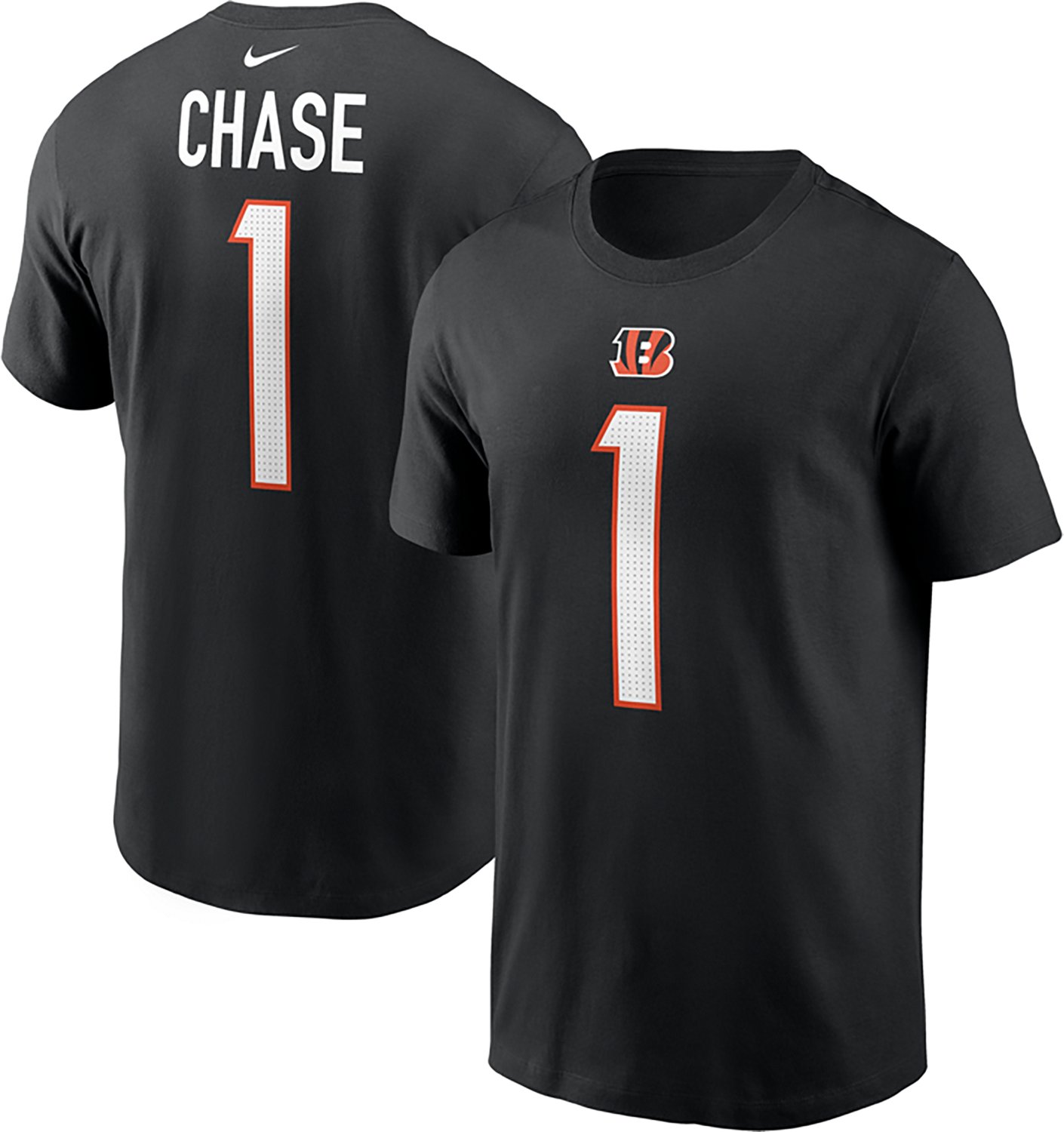 Nike Men's Bengals Ja'Marr Chase Player Name & Number T-shirt - view number 3