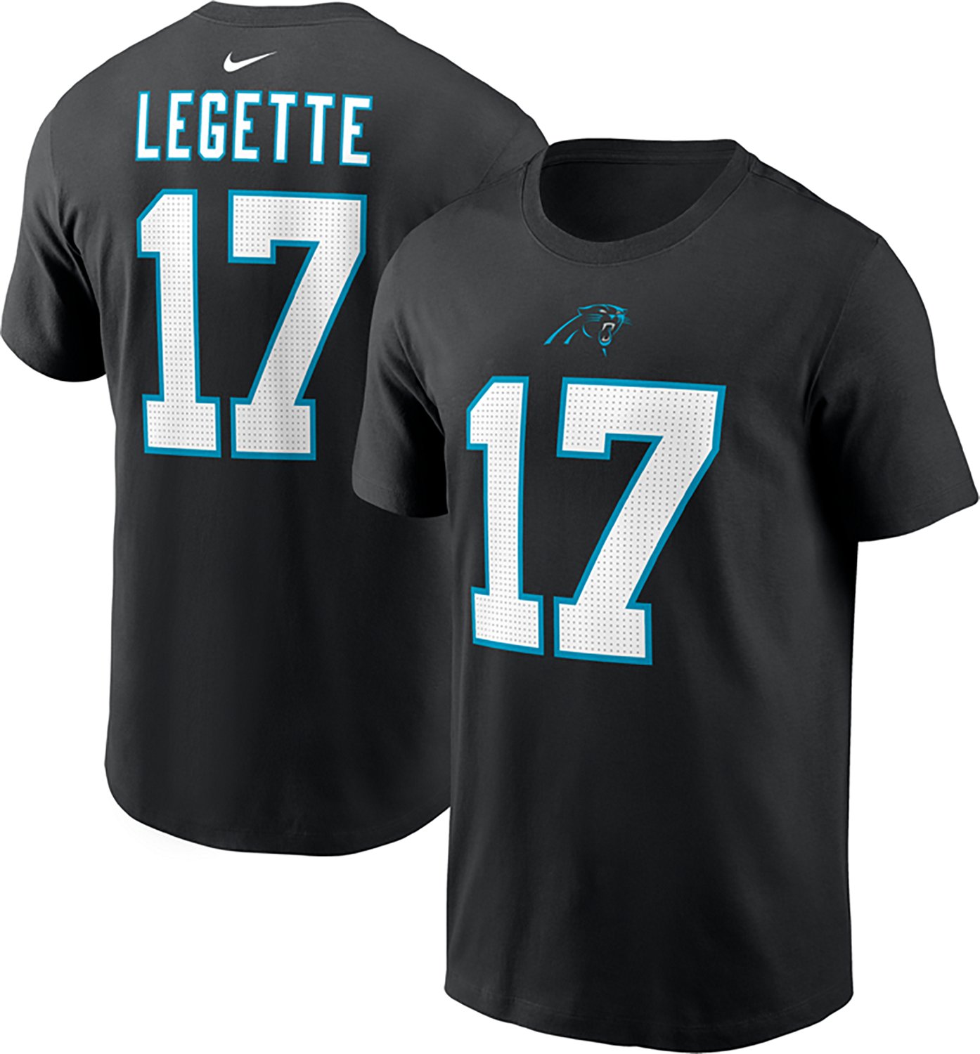 Nike Men's Panthers Xavier Legette #17 Inline Name & Number T-shirt - view number 3