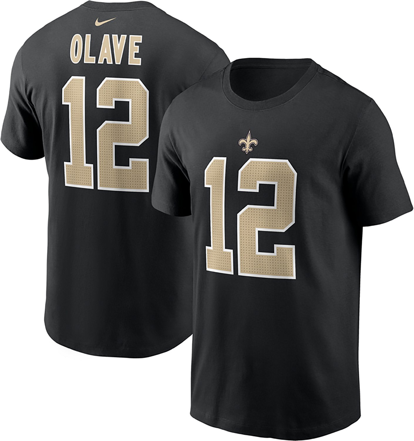 Nike Men's New Orleans Saints Chris Olave #12 Graphic T-shirt - view number 3