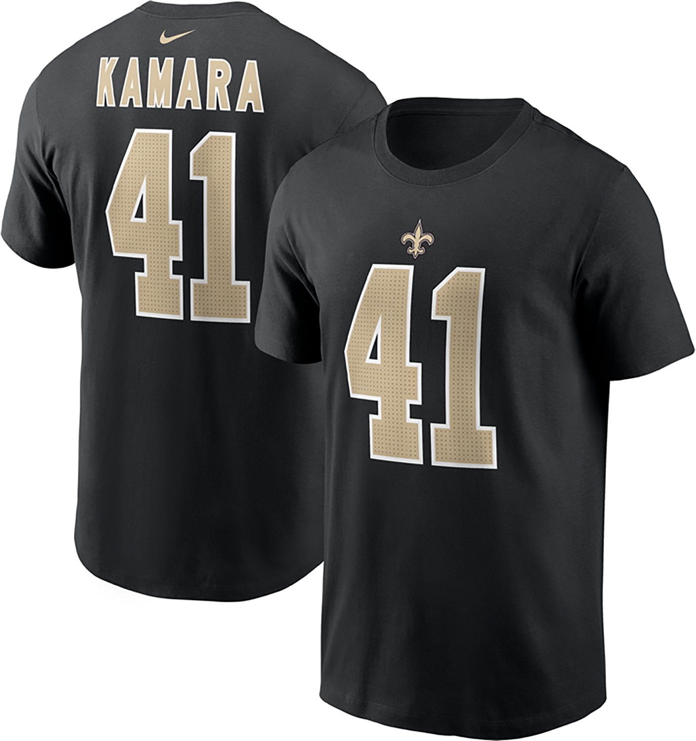 Nike Men's New Orleans Saints Alvin Kamara #41 Graphic T-shirt - view number 3