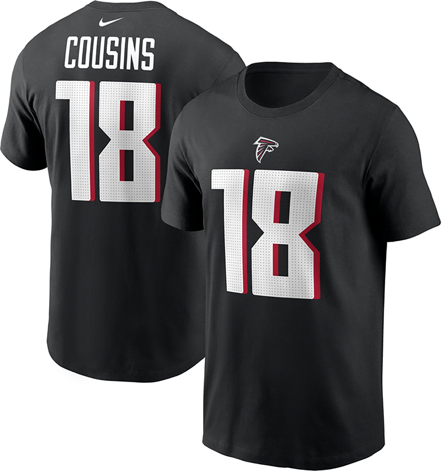 Nike Men's Falcons Kirk Cousins Inline Player Name & Number T-shirt - view number 3
