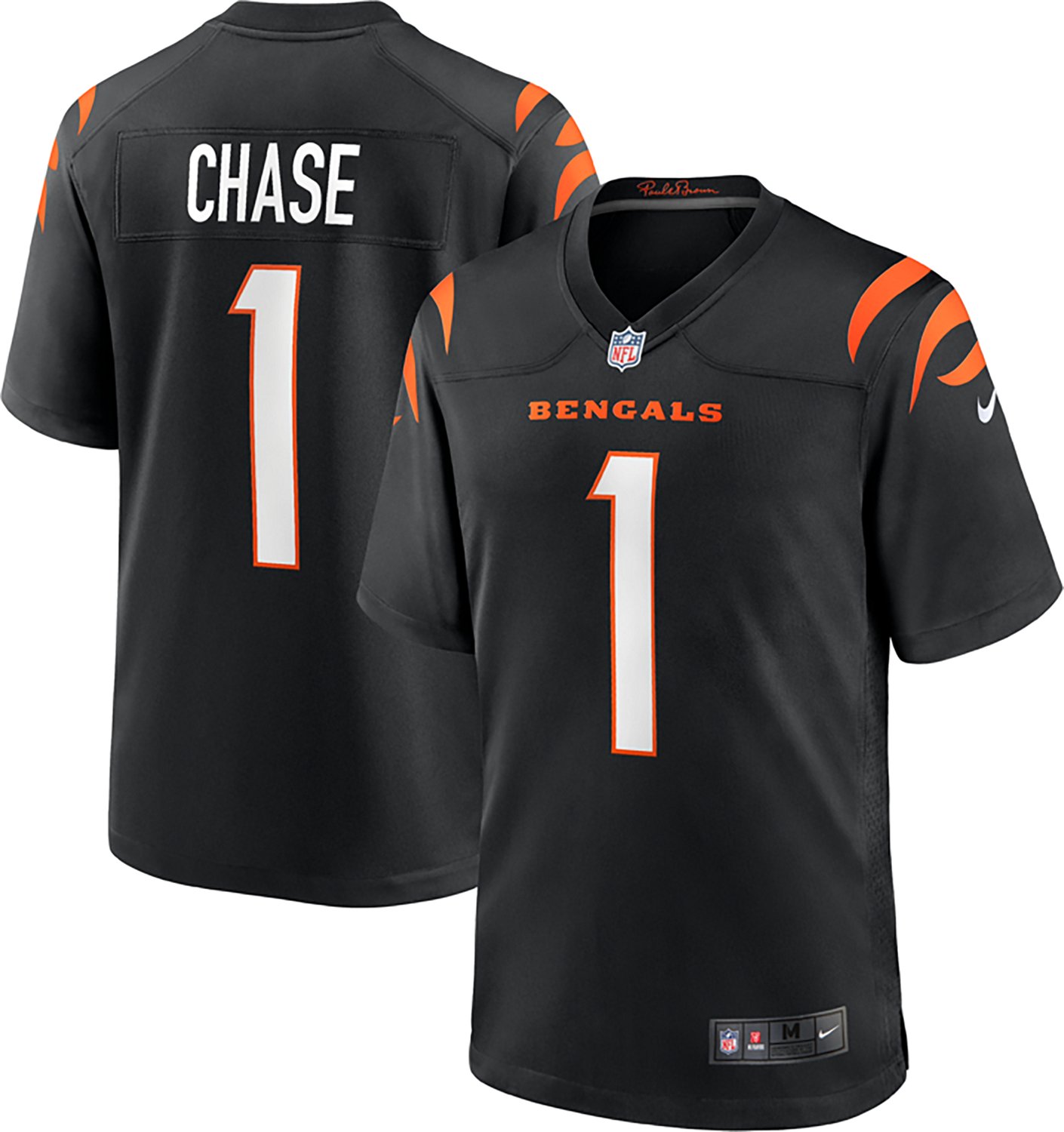 Nike Men's Bengals Ja'Marr Chase #1 Name & Number Home Game Jersey - view number 3