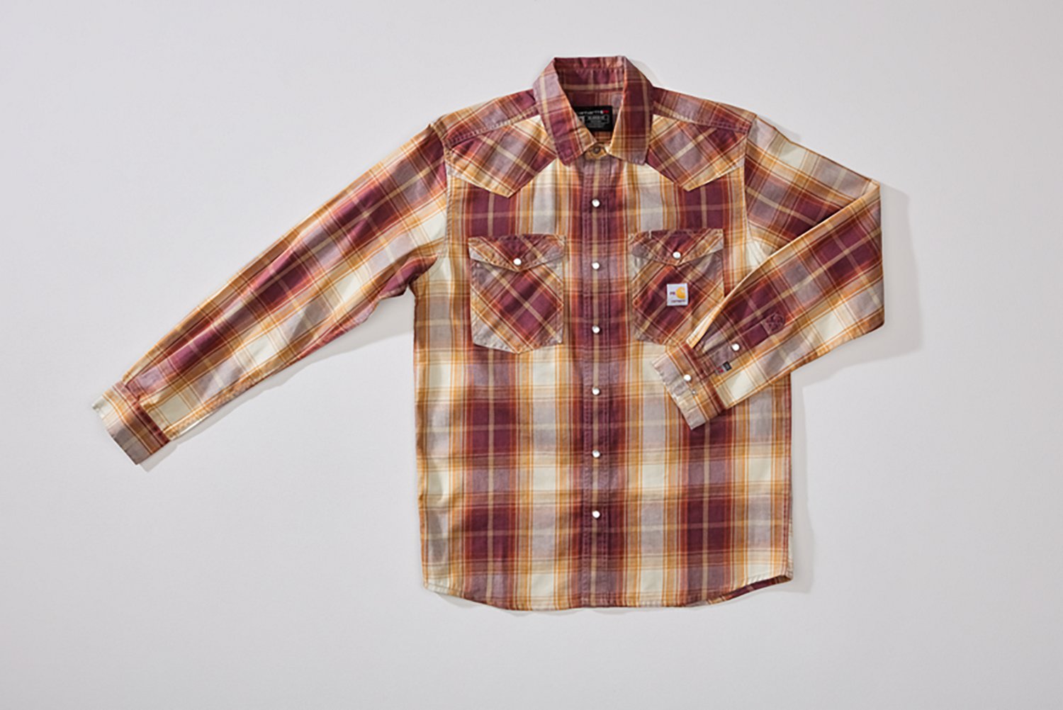 Carhartt Men's Montana Flame-resistant Relaxed Fit Long-Sleeve Snap-Front Plaid Shirt - view number 3
