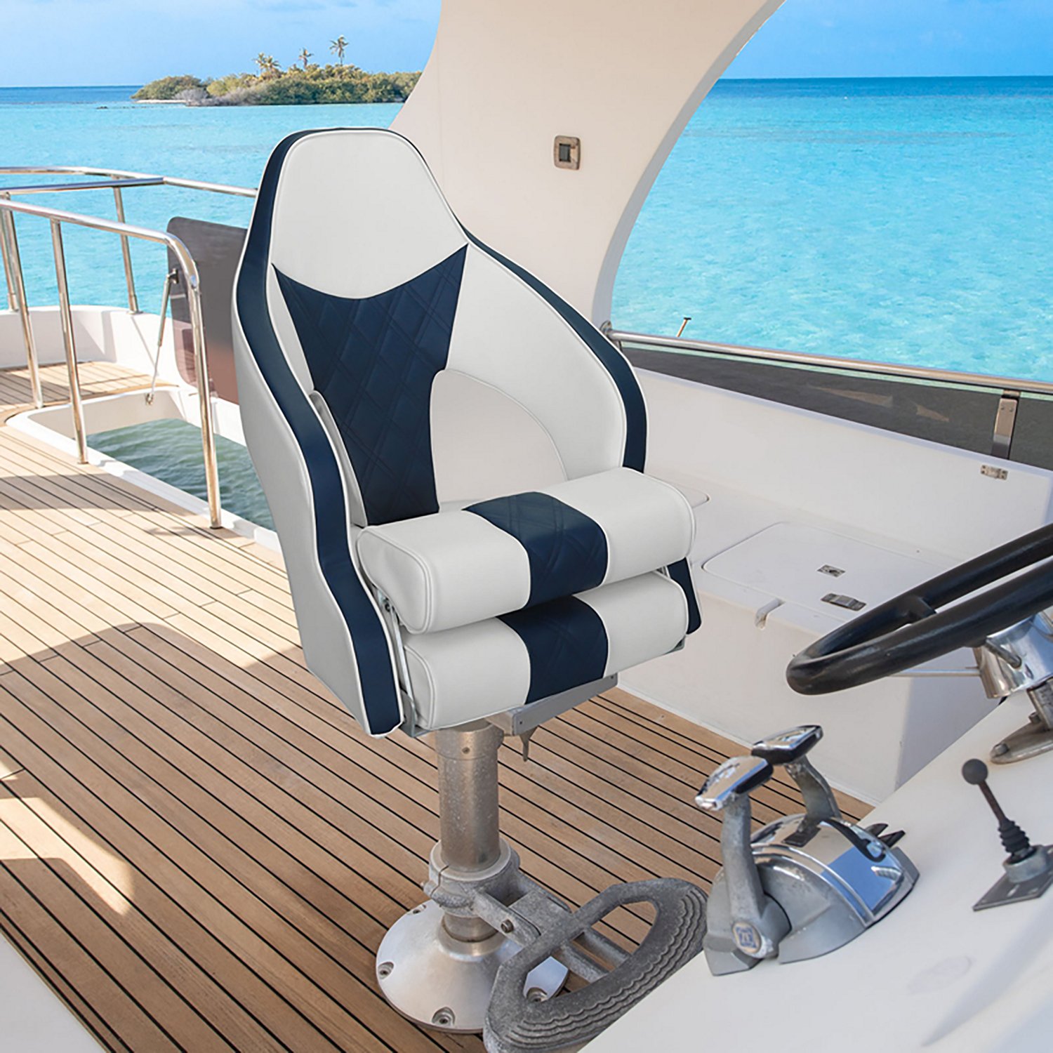 Leader Accessories Flip Up Captain Boat Seat