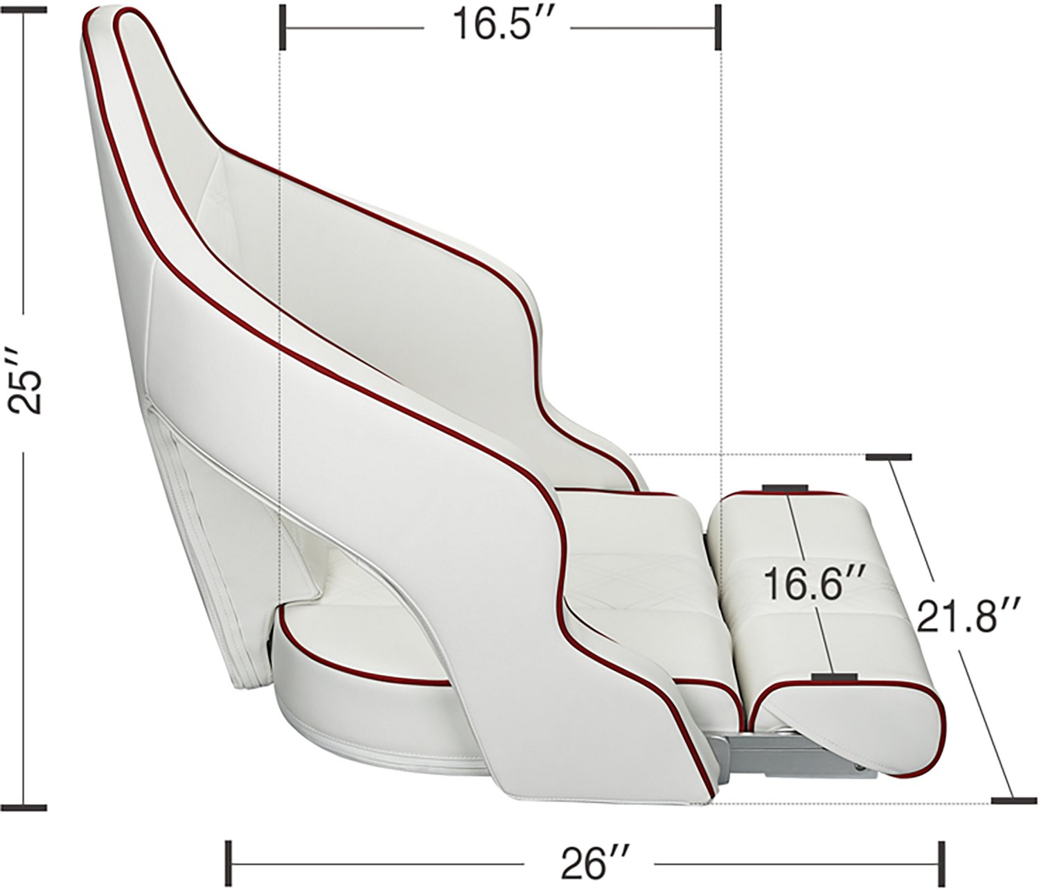 Leader Accessories Flip Up Captain Boat Seat - view number 5
