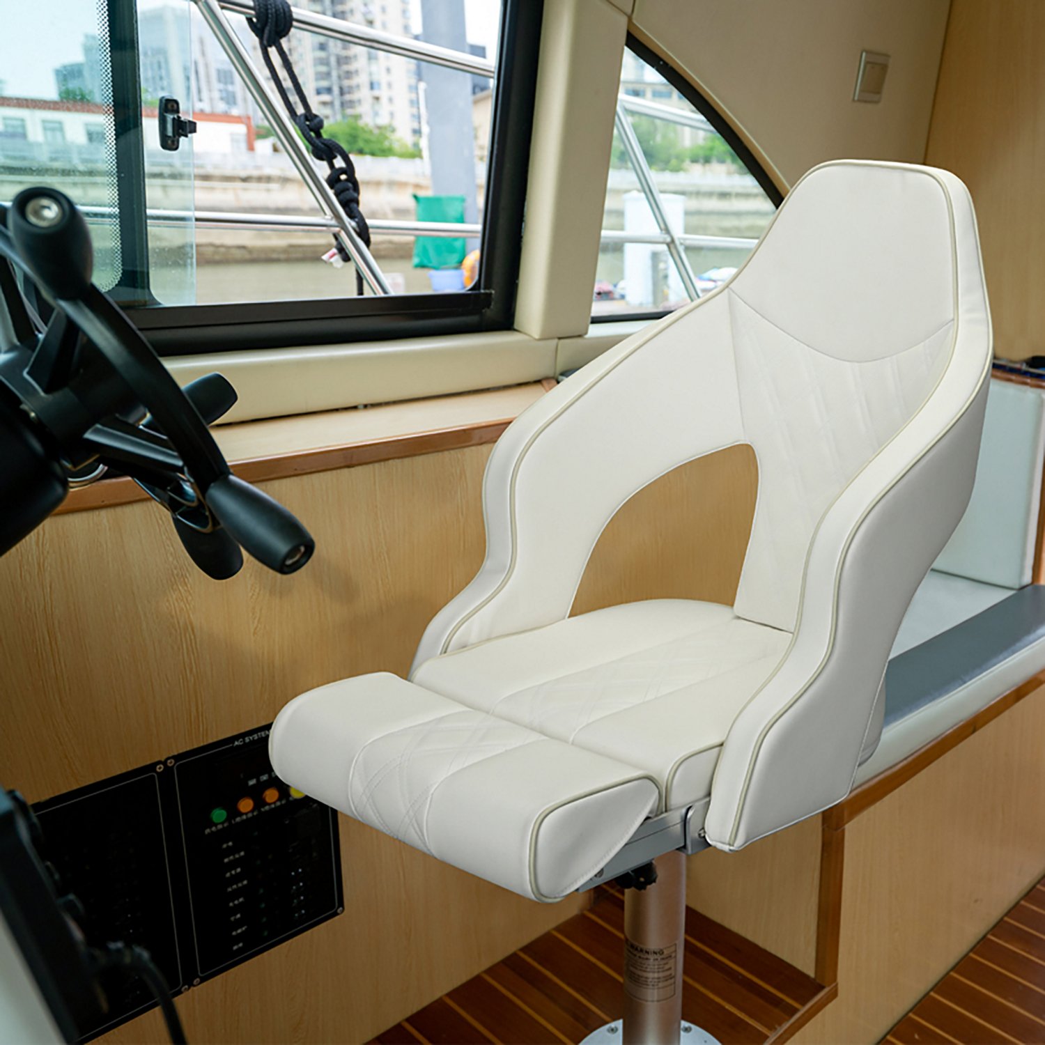 Leader Accessories Flip Up Captain Boat Seat - view number 2