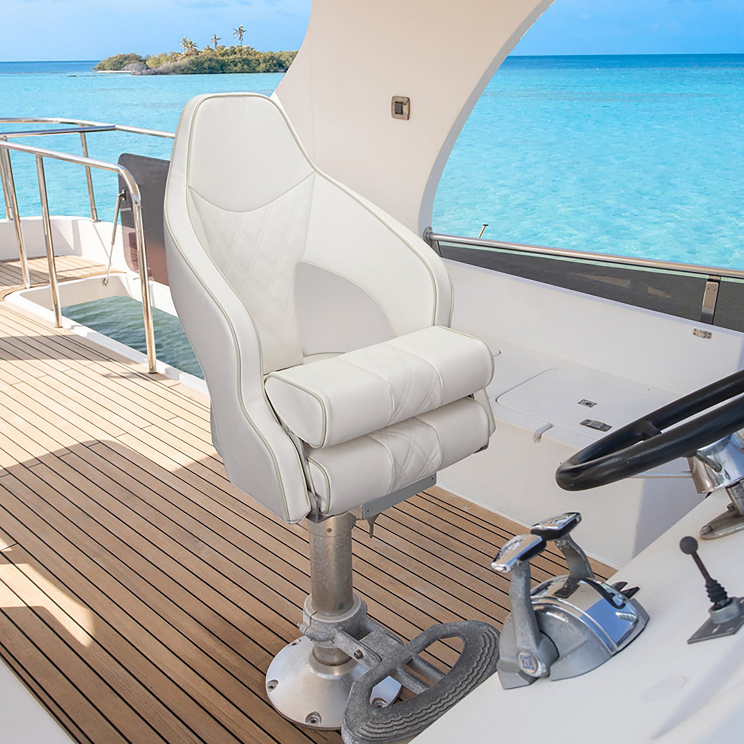 Leader Accessories Flip Up Captain Boat Seat - view number 3