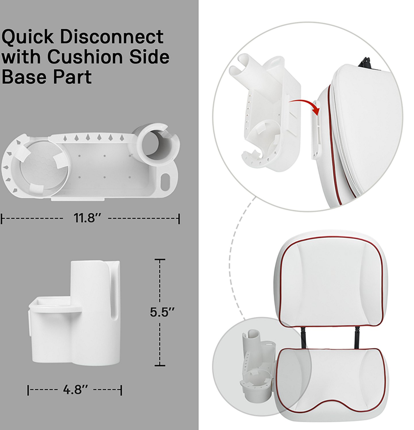 Leader Accessories Low Back Fishing Boat Seat - view number 8